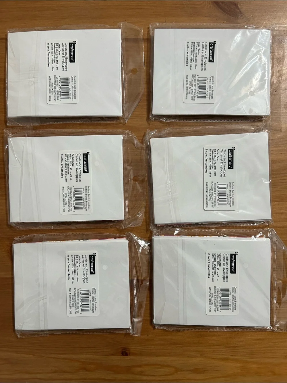 Thank you cards and envelopes pack of 6 (total 48 cards and 48 envelopes)